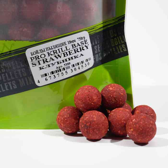 Бойлы пылящие клубника PRO KRILL  д18