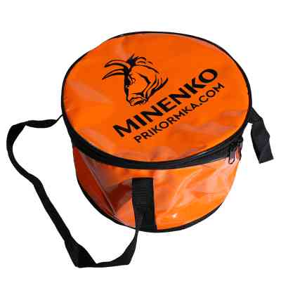 Ведро для прикормки мягкое с крышкой MINENKO D20 (бубен)