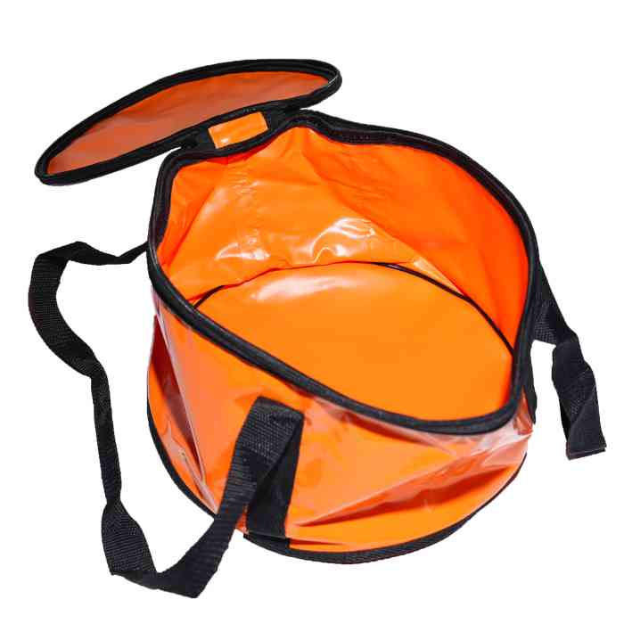 Ведро для прикормки мягкое с крышкой MINENKO D20 (бубен)