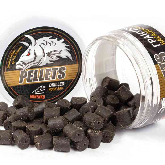 Насадочный пеллетс MINENKO BLACK HALIBUT garlic (14мм)