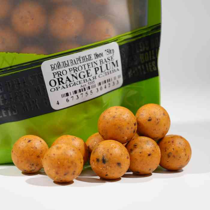 Бойлы варёные ОРАНЖЕВАЯ СЛИВА PRO PROTEIN+  д15 мм