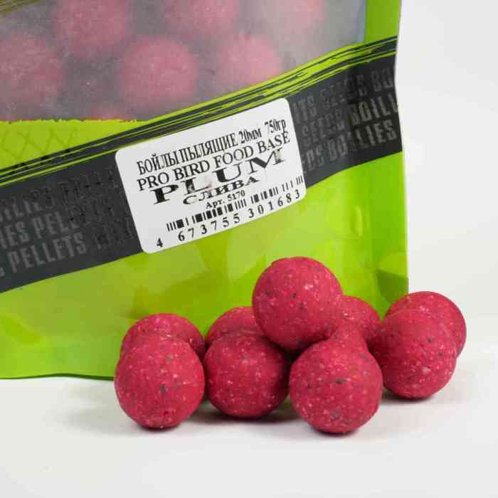 Бойлы пылящие слива PRO BIRD FOOD   д18 мм