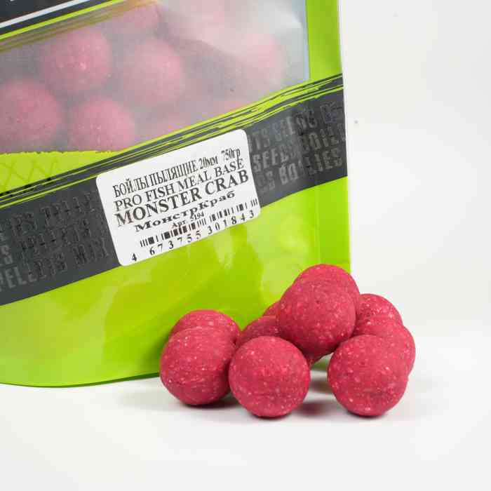 Бойлы пылящие MINENKO (Краб) PRO FISH MEAL MONSTER CRAB 20мм (Zip-lock)