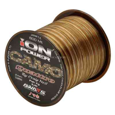 Леска карповая Awa'S ION POWER CAMO QUATTRO 0.255мм