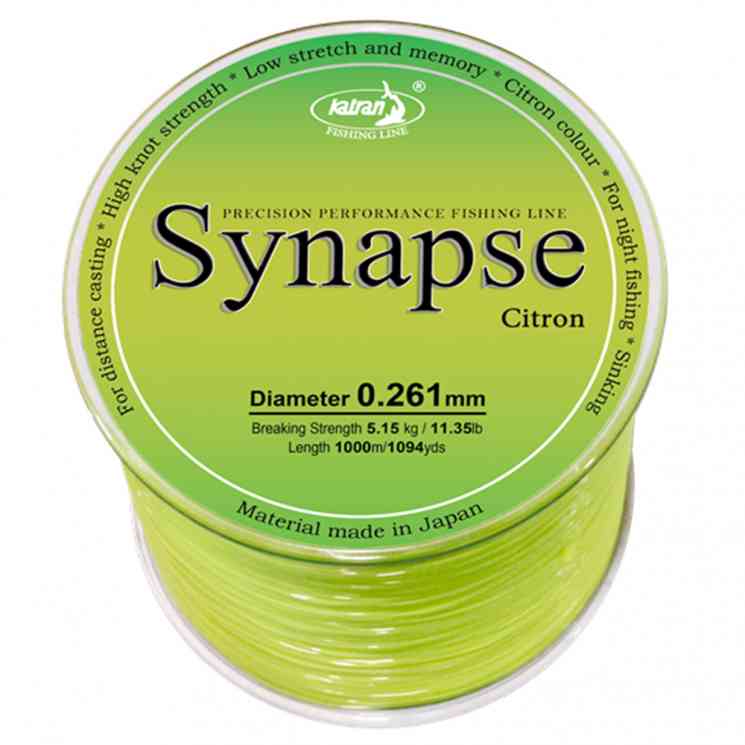 Купить Леска Katran Synapse Citron 0.261 мм (жёлтая)