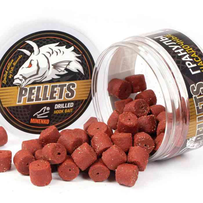 Насадочный пеллетс MINENKO RED HALIBUT garlic (14мм)