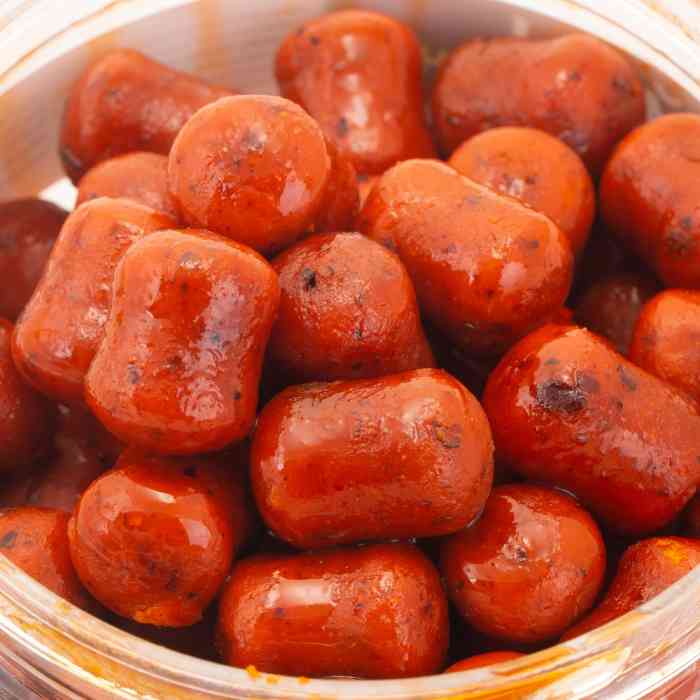 Насадочные DUMBELLS бойлы MINENKO ORANGE PLUM 14x20мм (в дипе)